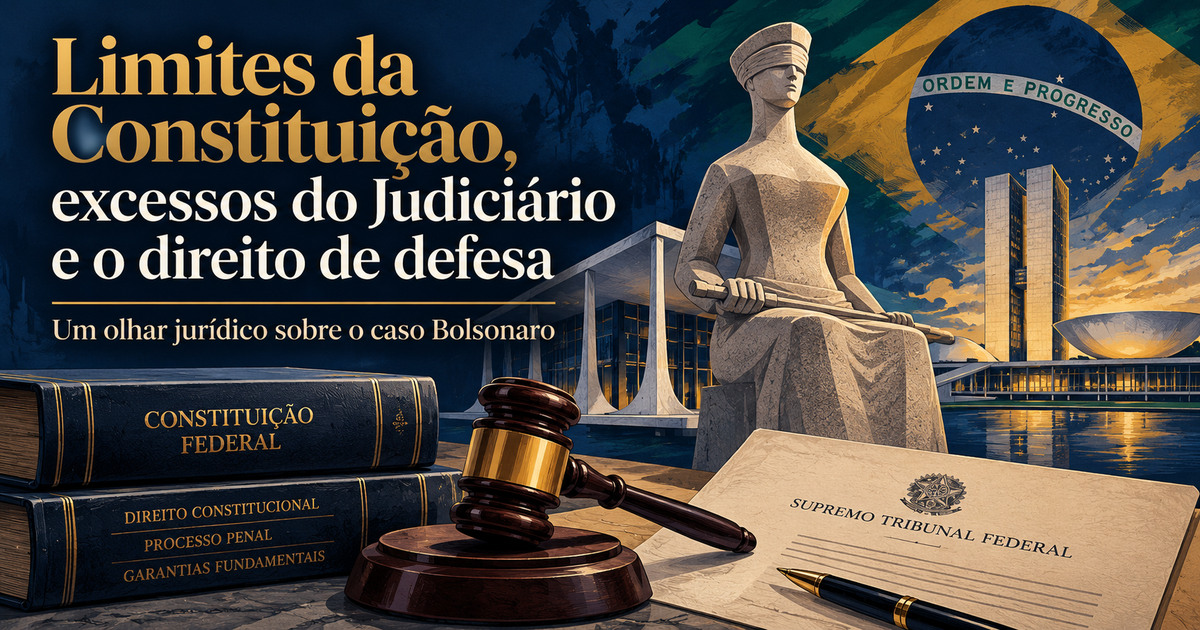 Leia mais sobre o artigo Limites da Constituição, excessos do Judiciário e o direito de defesa: um olhar jurídico sobre o caso Bolsonaro